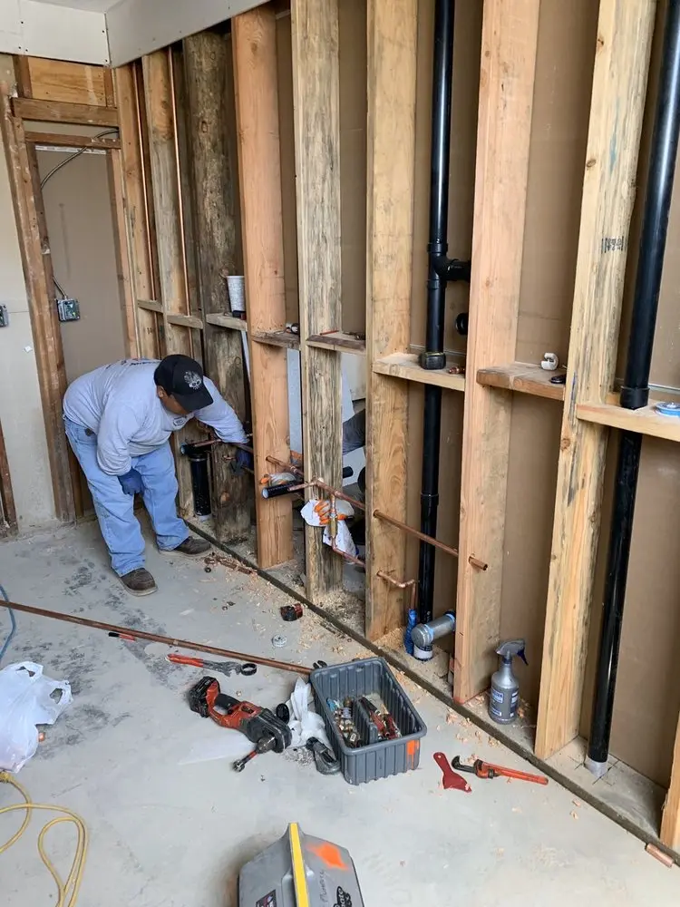 Commercial rough-in plumbing for Gas Line Repair in Riverton